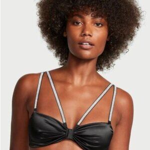Victoria's Secret NWT XL Satin Bralette with Sparkling Bow